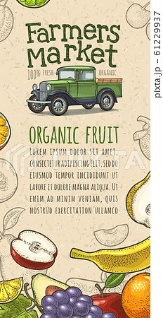 Retro pickup truck engraving. Handwriting Retro pickup truck engraving. Handwriting 61229937