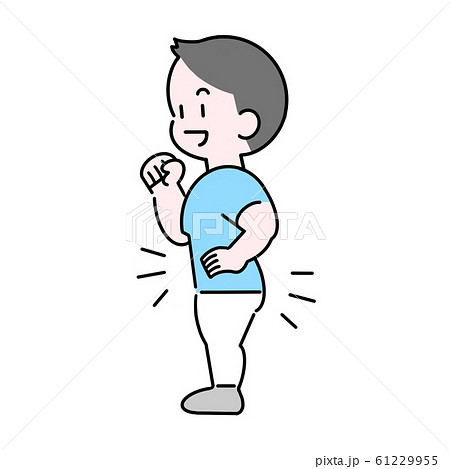 痩せた男性のイラスト素材