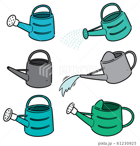 Vector Set Of Watering Canのイラスト素材