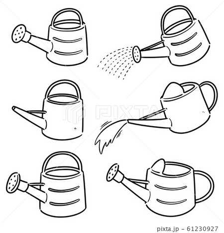 Vector Set Of Watering Canのイラスト素材