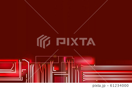 Abstract Hi-tech composition electronic red 61234000