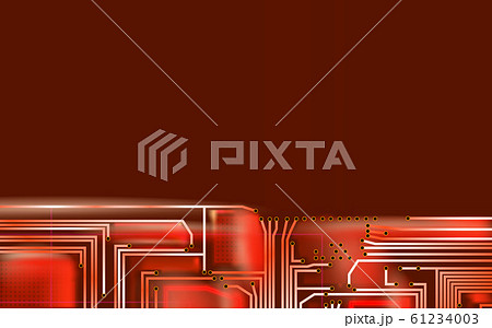 Abstract Hi-tech composition electronic red 61234003