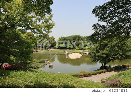 越谷市花田苑 花田第六公園の風景の写真素材