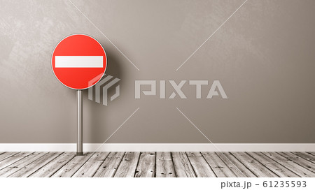 Access Denied Road Sign on Wooden Floor Access Denied Road Sign on Wooden Floor 61235593