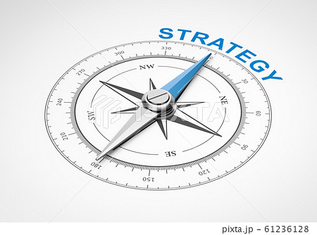 Compass on White Background, Strategy Concept 61236128