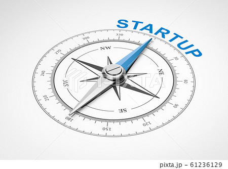 Compass on White Background, Startup Concept 61236129