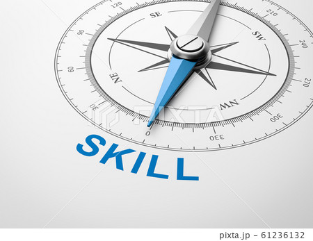 Compass on White Background, Skill Concept 61236132
