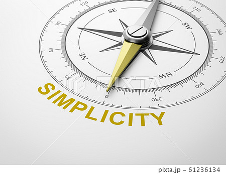 Compass on White Background, Simplicity Concept 61236134