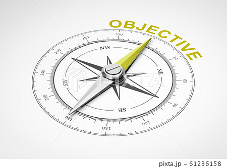 Compass on White Background, Objective Concept 61236158