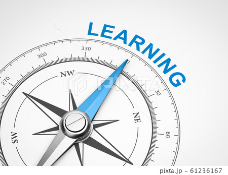 Compass on White Background, Learning Concept 61236167