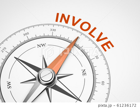 Compass on White Background, Involve Concept 61236172