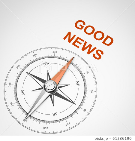Compass on White Background, Good News Concept 61236190