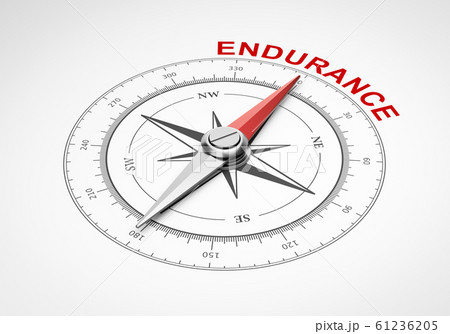 Compass on White Background, Endurance Concept Compass on White Background, Endurance Concept 61236205
