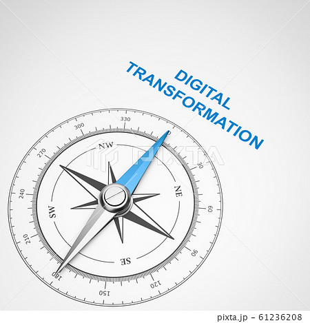 Compass on White Background, Digital 61236208