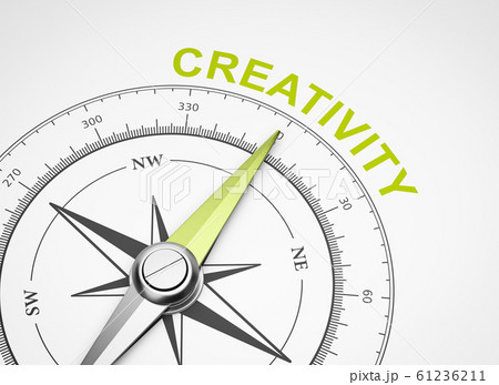 Compass on White Background, Creativity Conceptのイラスト素材 [61236211] - PIXTA