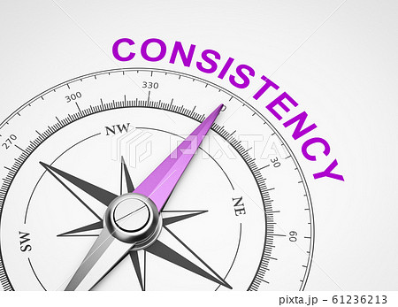 Compass on White Background, Consistency Concept 61236213