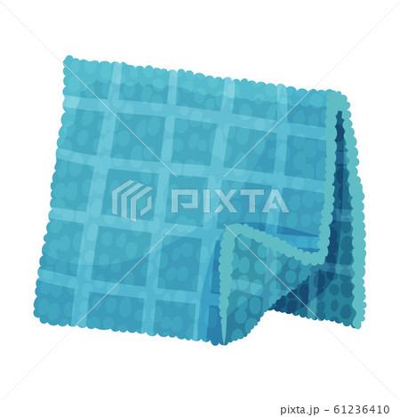 Folded Terry Towel Isolated on White Background Vector Item 61236410
