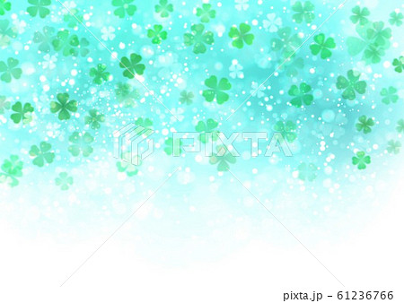 クローバー背景きらきらのイラスト素材