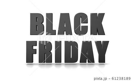 Black Friday 3D Text on White Black Friday 3D Text on White 61238189