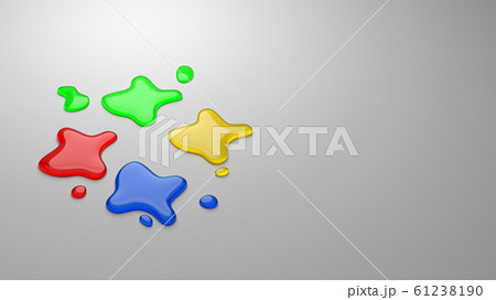 Four Colors Ink Drops 61238190