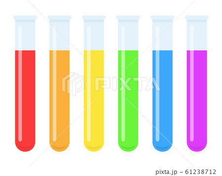 試験管に入った液体のイラストのイラスト素材