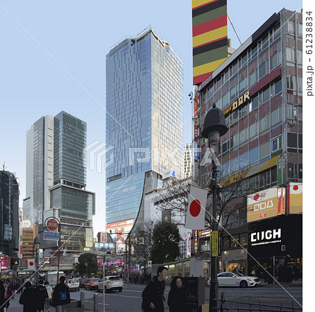 渋谷駅前風景2 61238834