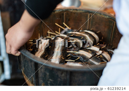 串に刺した鰻 串に刺した鰻 61239214