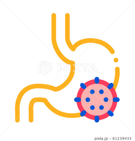 Stomach Infection Icon Vector Outline Illustration 61239433