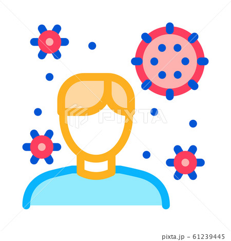 Human Microbe Icon Vector Outline Illustration 61239445