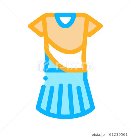 Woman Tennis Suit Icon Vector Outline Illustration 61239561