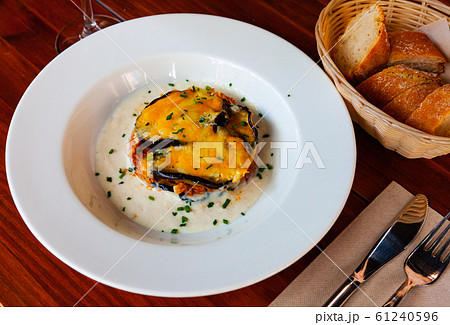 Musaka - traditional eggplant dish in the Balkans 61240596