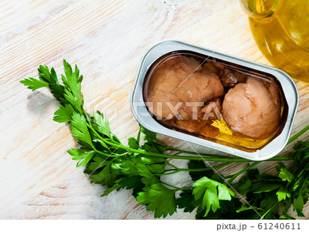 Tin can of smoked Cod liver Tin can of smoked Cod liver 61240611
