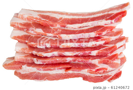 Raw bacon steak 61240672