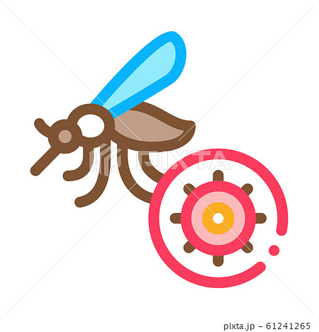 Malaria Mosquito Icon Vector Outline Illustration 61241265