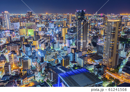 大阪 キタ 都市景観 夜景 大阪 キタ 都市景観 夜景 61241508