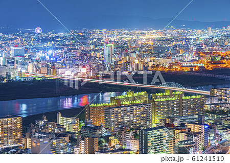 大阪　キタ　都市景観　夜景　　 61241510