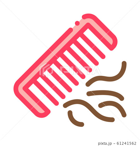 Comb Lost Hair Icon Vector Outline Illustration Comb Lost Hair Icon Vector Outline Illustration 61241562