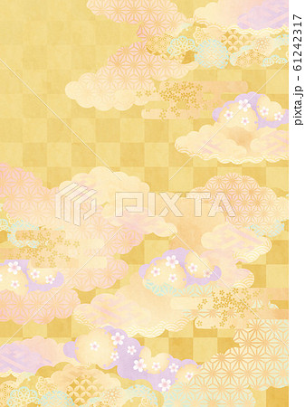 さくらの背景たて4-4テク 61242317