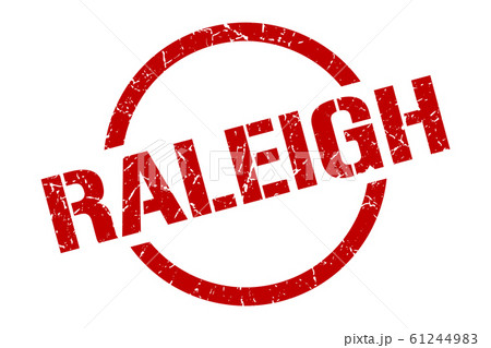 Raleigh stamp. Raleigh grunge round isolated sign 61244983
