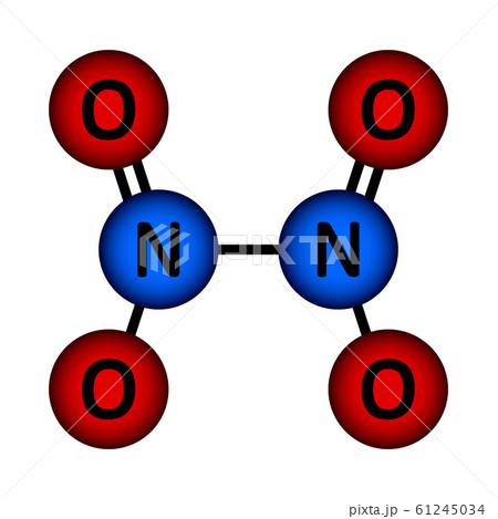 Dinitrogen tetroxide molecule icon. 61245034