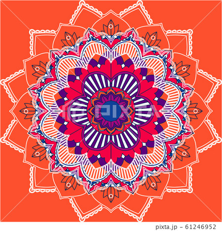 Mandala patterns on orange background Mandala patterns on orange background 61246952