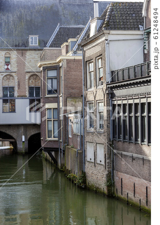 Old historical canal houses in Dordrecht Old historical canal houses in Dordrecht 61248494