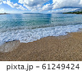 Pebble beach and wave foam 61249424