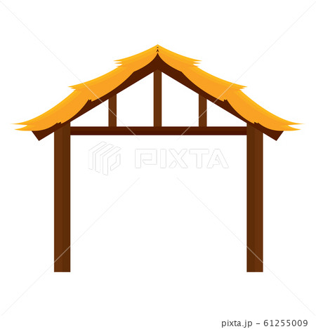 Isolated wooden manger hut 61255009