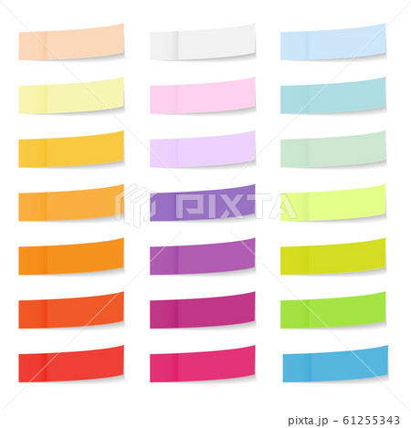 vector collection of colored sticky papers for&hellip;のイラスト素材 [61255343] - PIXTA