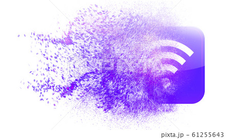 Wi-Fi sign. WIFI Electronic Icon. 3D illustration. 61255643