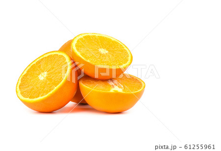 Orange slices isolated on a white background. 61255961