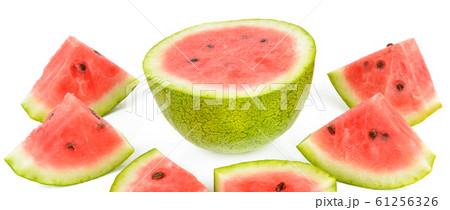 Appetizing watermelon isolated on a white Appetizing watermelon isolated on a white 61256326