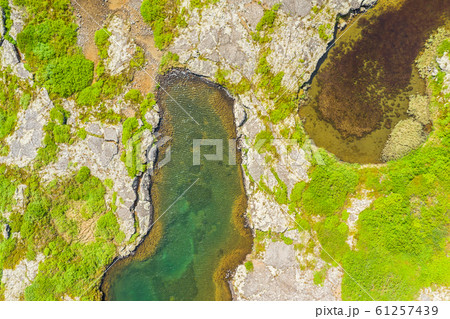 Lake landscape View from above.Iceland Lake landscape View from above.Iceland 61257439