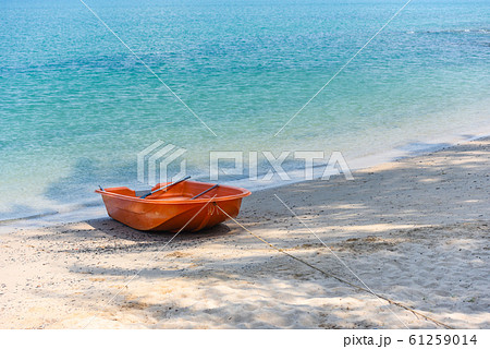 boat on beach summer background sea and sandy boat on beach summer background sea and sandy 61259014